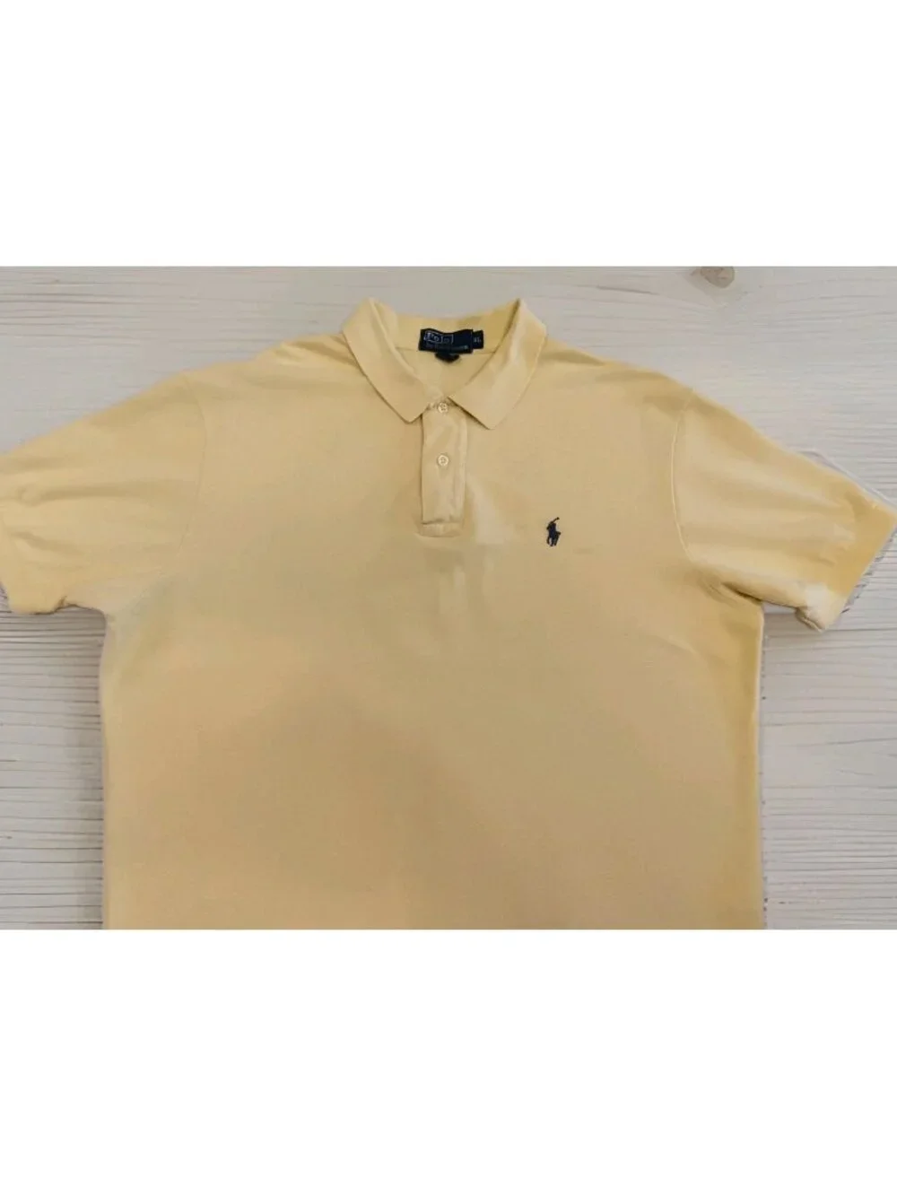 Polo Ralph Lauren Men XL Polo Golf Yellow Short Sleeve Preppy Logo